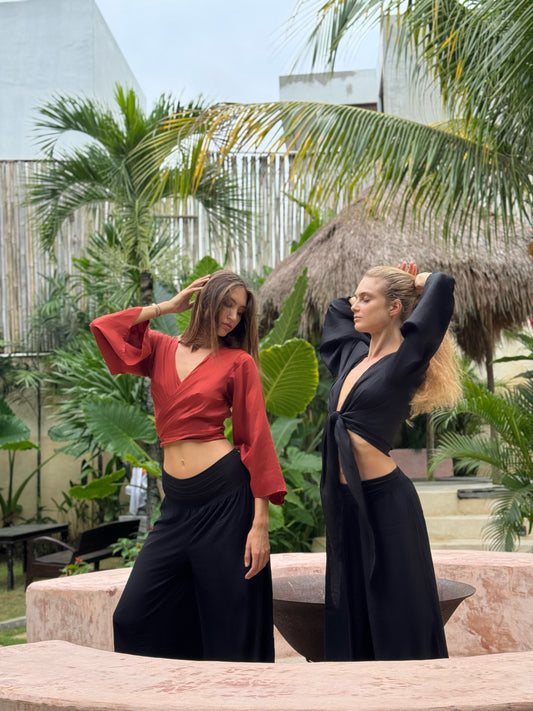 The Oracle Wrap Top