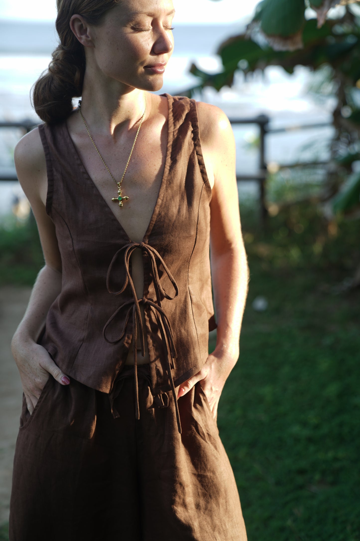 The Terra Linen Vest