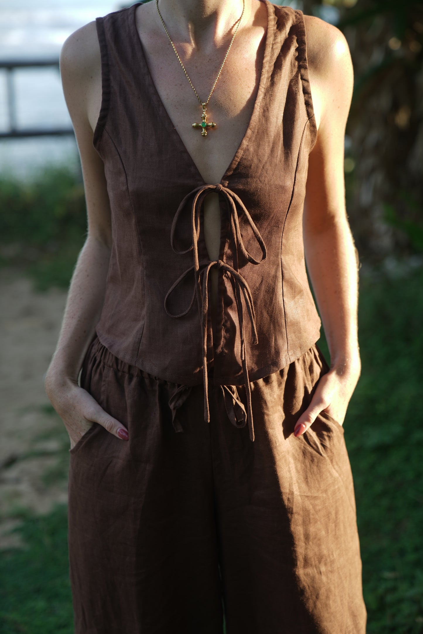 The Terra Linen Vest